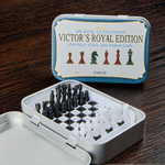 Personalised 3d Printing Vintage Tinplate Box Pocket Board Game Set with Text Travel Birthday Gift for Friends Game Lovers