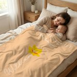 Spersonalizowany 1-12 Birth Flowers Miękki koc do rzucania z imionami Wystrój domu Dzień Matki Prezent urodzinowy dla mamy Babcia Żona