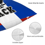 Taie d'oreiller personnalisée en forme de silhouette de joueur de football avec nom et numéro Utilisation quotidienne Club de football Cadeau d'anniversaire pour la famille et les amis