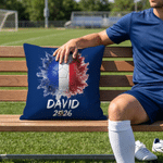 Henkilökohtainen Multi-Country Flags Soccer Soft Throw Pillow Cover nimi ja vuosi huoneen sisustus syntymäpäivälahja perheelle ystävät jalkapallon ystäville jalkapallon ystäville