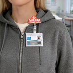 Personalized 3D Printing Set of 2  Name Badge Reel with Occupation Birthday Induction Gift for Registered Nurse Medical Staff Educator