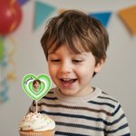 Spersonalizowane zdjęcie twarzy z kreskówki Wielowarstwowe gradientowe serce Cupcake Topper z imieniem Dekoracja tortu Planowanie przyjęcia urodzinowego Prezent dla przyjaciół rodziny