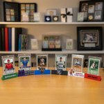 Personalised Multicolor Logo Text Adjustable TCG Poke Card Display Stand Desk Decor Gaming Convention Card Collecting Gift for Card Collector Streamer
