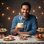Spersonalizowane zdjęcie twarzy z kreskówki Wielowarstwowe gradientowe serce Cupcake Topper z imieniem Dekoracja tortu Planowanie przyjęcia urodzinowego Prezent dla przyjaciół rodziny