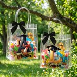 Personalisierte Ballon Grad Kappe anfängliche klare Geschenktüte mit Namen Jahr und Schleife Graduierung Party Gunst für Absolventen