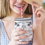Personalisierte Bleistift Skizze Foto Kokosnuss Baum 12 oz isoliert Wein Becher mit Lippe und Name Reise Verwendung Strand Party Geschenk für Mädchen Bestie Brautjungfer