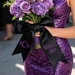 Personalizzato Multi-Color Glitter Monogram Prom Bouquet Sash con nome e anno nastro Wrap Homecoming Graduation Gift per le ragazze laureati