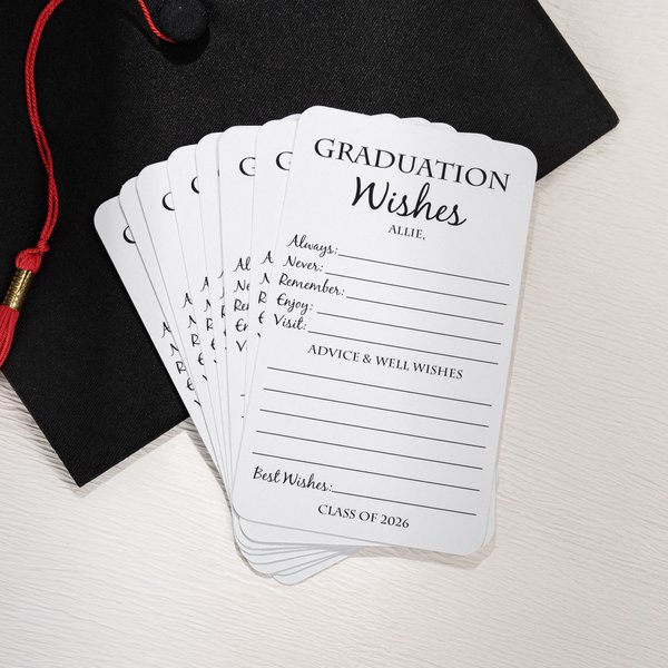 Set personalizado de 15 tarjetas de felicitación de graduación con nombre y año Regalo de fiesta de graduación para graduados