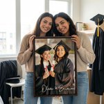 Stampa su tela personalizzata con ritratto di laurea e nome, decorazione casa - Regalo di laurea per laureati