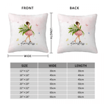 Personalizado Elegante Nacimiento Flor Niña Suave Funda de Almohada con Nombre Decoración del Hogar Día de la Madre Cumpleaños Regalo para Mujer