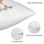 Personalizado Elegante Nacimiento Flor Niña Suave Funda de Almohada con Nombre Decoración del Hogar Día de la Madre Cumpleaños Regalo para Mujer