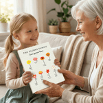 Personalizzato 1-12 Fiori di nascita Giardino della nonna Puzzle di mattoncini rettangolare con titolo testo e nome Regalo per la festa della mamma per la nonna