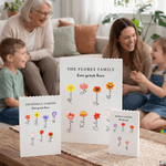 Personalizzato 1-12 Fiori di nascita Giardino della nonna Puzzle di mattoncini rettangolare con titolo testo e nome Regalo per la festa della mamma per la nonna