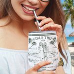 Personalisierte Bleistift Skizze Foto Kokosnuss Baum 12 oz isoliert Wein Becher mit Lippe und Name Reise Verwendung Strand Party Geschenk für Mädchen Bestie Brautjungfer