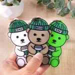 Personalizado lindo sombrero de punto Barista Oso Bolsa Etiqueta Llavero con Nombre Coffee Bar Cumpleaños Regalo para la familia amigo amante del café