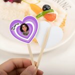 Spersonalizowane zdjęcie twarzy z kreskówki Wielowarstwowe gradientowe serce Cupcake Topper z imieniem Dekoracja tortu Planowanie przyjęcia urodzinowego Prezent dla przyjaciół rodziny