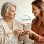 Placca acrilica personalizzata a forma di cuore con 1-12 nomi, titolo e testo Decorazione per la stanza Regalo per la festa della mamma per la nonna