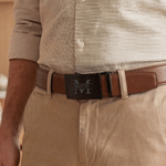 Personalized Engraved Initial Name Men's Casual Buckle PU Leather Belt Anniversary Birthday Father's Day Gift for Father Husband
