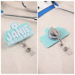 Personalized 3D Printing Set of 2  Name Badge Reel with Occupation Birthday Induction Gift for Registered Nurse Medical Staff Educator