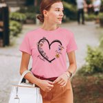 Camiseta de cuello redondo personalizada con flores de nacimiento y 1 a 6 nombres de niños regalo de cumpleaños y Día de la Madre para mamá y abuela