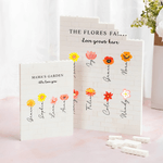 Personnalisé 1-12 Fleurs de naissance Jardin de grand-mère Rectangle Puzzle de briques de construction avec titre texte et nom Cadeau de fête des mères pour grand-mère