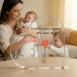Placca acrilica personalizzata a forma di cuore con 1-12 nomi, titolo e testo Decorazione per la stanza Regalo per la festa della mamma per la nonna