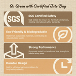 Personalized Bohemian Style Large Capacity Jute Tote Bag with Name Daily Use Mother's Day Birthday Gift for Mom Grandma Woman