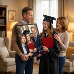 Stampa su tela personalizzata con ritratto di laurea e nome, decorazione casa - Regalo di laurea per laureati
