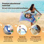 Gepersonaliseerd Schattig Zeedier Sneldrogend Zacht Oversized Strandlaken met Naam Zomertijd Strandfeest Verjaardagscadeau voor Jongens Meisjes