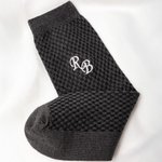 Chausettes souples personnalisées avec monogramme brodé - Cadeau d'anniversaire mariage pour les hommes