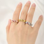 Personlig 1-6 familie fødselssteiner Infinity-ring med inngraverte navn Bursdagsjubileum Morsdagsgave til mor Kvinne