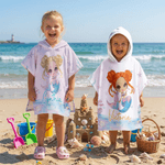Personalised Mermaid Quick-Dry Hooded Beach Towel with Name Outdoor Activities Beach Party Birthday Gift for Girls Family