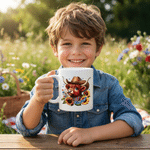 Tasse à café personnalisée Highland Cow Sunflower Multicolor 11/15 oz avec nom et sous-verre Usage quotidien Cadeau de la fête de l'indépendance américaine pour les Américains
