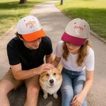 Personalized Pet Photo 100% Cotton Baseball Cap with Name and Year Pet Keepsake Birthday Gift for Pet Owners Lovers