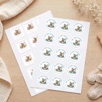 Etiquettes personnalisées en forme d'ours en peluche pour mon premier anniversaire avec nom Décoration de cadeau DIY Baby Shower Birthday Favor pour enfants