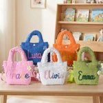 Personalised Cute Flower Lollipop Strawberry Name Corduroy Crossbody Bag Birthday Back to School Gift for Kids Girls Boys Toddlers