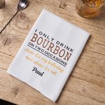 Personalised Bourbon Whiskey Kitchen Towel with Name Kitchen Decor Father's Day Birthday Gift for Father Man