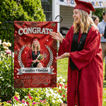 Henkilökohtainen monivärinen luokka 2026 Photo Garden Flag nimi ja vuosi Garden koristelu Valmistuminen lahja Graduate