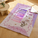 Personalizzato Dio dice che sono nascita fiore farfalla morbida coperta con nome compleanno anniversario regalo per la famiglia amici