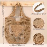Personalised Monogram Embroidery Design Hollow Woven Tote Bag  Daily Use Mother's Day Birthday Gift for Mom Friend Woman