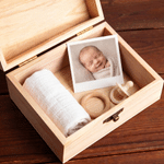 Personalized  Classic Winnie the Pooh Wooden Memory Storage Box with Title and Text Baby Shower Anniversary Gift for New Parents Newborns