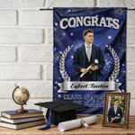 Henkilökohtainen monivärinen luokka 2026 Photo Garden Flag nimi ja vuosi Garden koristelu Valmistuminen lahja Graduate