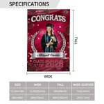Personalisierte Multi-Color-Klasse von 2026 Foto Gartenfahne mit Namen und Jahr Garten Dekoration Graduation Geschenk für Absolventen