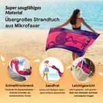Personalisiertes Strandtuch mit Schildkröte und Namen | mit Tiermuster | schnelltrocknend | Sommer Geburtstag Geschenk für Familie und Freunde