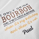 Personalised Bourbon Whiskey Kitchen Towel with Name Kitchen Decor Father's Day Birthday Gift for Father Man
