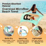 Gepersonaliseerde Cartoon Character Quick Dry Zachte Oversized Strandhanddoek met Naam Zomervakantie Strandfeest Verjaardagscadeau voor Familie Vrienden