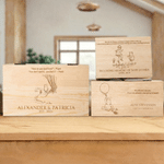 Personalized  Classic Winnie the Pooh Wooden Memory Storage Box with Title and Text Baby Shower Anniversary Gift for New Parents Newborns