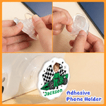 Personalized Cartoon Racing Elements Photo Acrylic Magnetic Phone Grip Stand Holder with Name Birthday Gift for F1 Fans Motorsports Enthusiasts