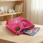 Personalised Cute Flower Lollipop Strawberry Name Corduroy Crossbody Bag Birthday Back to School Gift for Kids Girls Boys Toddlers