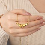 Collar personalizado Hand in Hand Pinky Promise con iniciales Dainty Jewelry Birthday Anniversary Gift for Couple Sister
